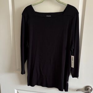 Chico’s  Black Square Neck Women's Top 2. NWT